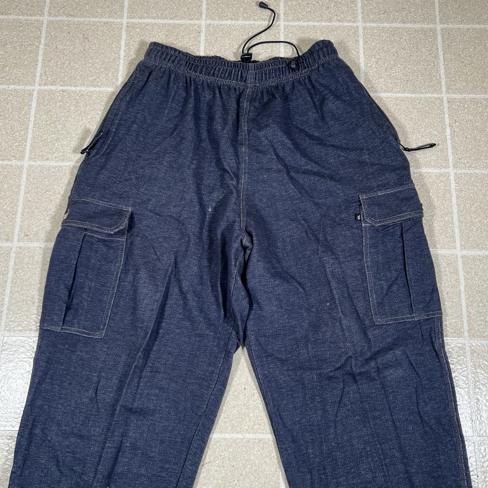 Vintage Y2K Rocawear Cargo Sweatpants Baggy Hiphop Skate Rap Size L Wide Leg - Picture 2 of 10